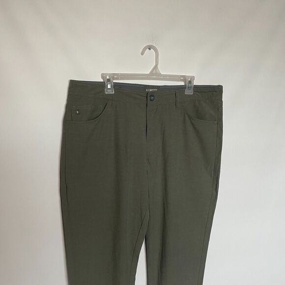 Linksoul Pants Mens 36 Green Golf Performance Stretch Chino Boardwalker 36x33 - Picture 2 of 11